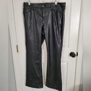 Altered NWT Banana Republic Factory Faux Leather Bootcut Pants, 31/12